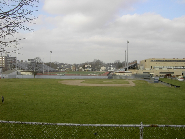 Liberty - the baseball field, Memorial Gym, and the stadium