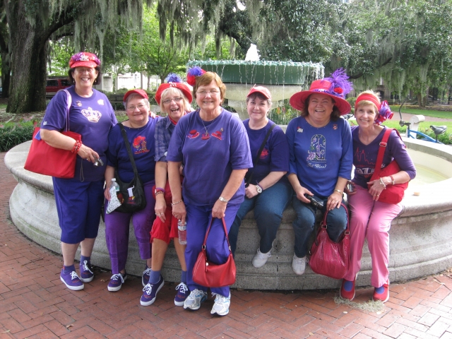 Look what else you can do when you are 50! Travel with the red hats.
This was a fountain in Savannah GA